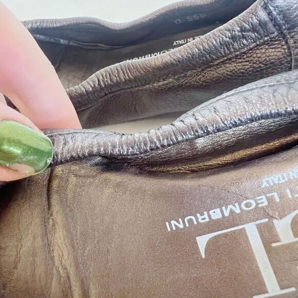 AGL Attilio Giusti Leombruni Monika Ballet Flats Cap Toe Brown Bronze Size 6 - Picture 6 of 8